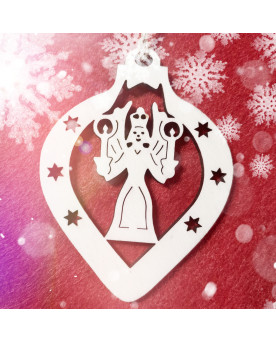 Anhänger Weihnachten - Tropenform - Motiv Engel