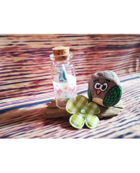 Single-Brettchen mit Blume und Mini-Vase - Geldgeschenk