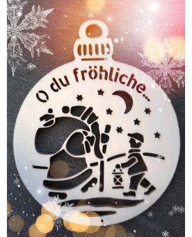 Weihnachtliches Fensterbild - Lieder - Oh du Fröhliche