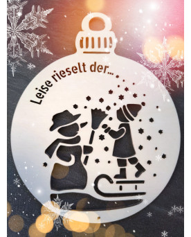 Weihnachtliches Fensterbild - Lieder - Leise rieselt der Schnee