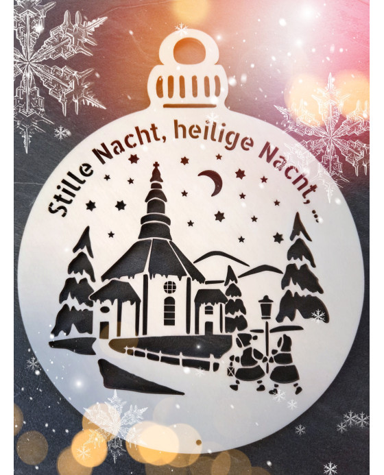Weihnachtliches Fensterbild - Lieder - Stille Nacht