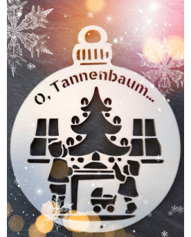 Weihnachtliches Fensterbild - Lieder - Oh Tannenbaum