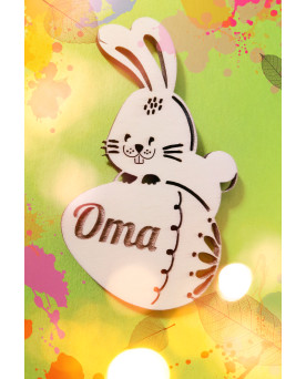 Anhänger Ostern - Osterhase mit Osterei