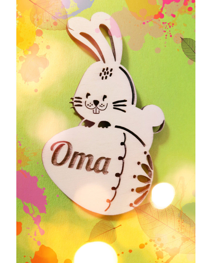Anhänger Ostern - Osterhase mit Osterei