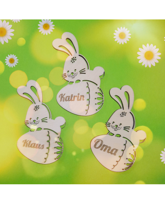 Anhänger Ostern - Osterhase mit Osterei