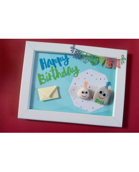 Steinbild - Happy Birthday Geldgeschenk