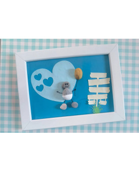 Steinbild - Baby / Geburt - Da bin ich - Personalisierbar